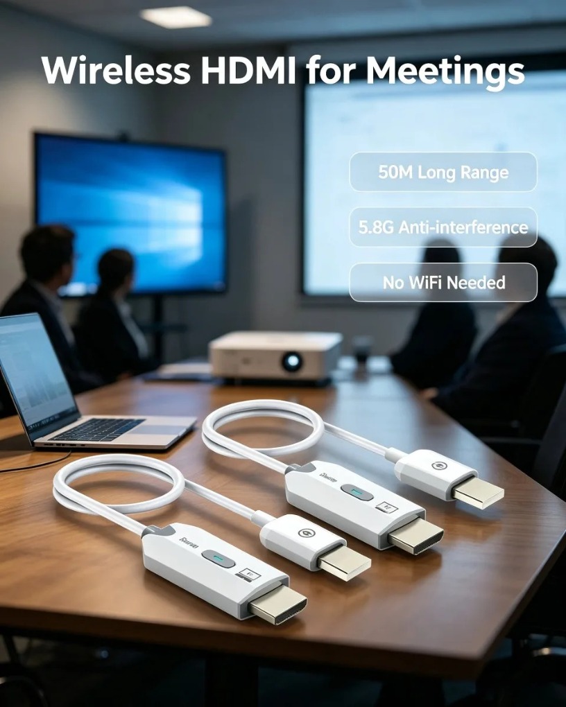Hdmi Cable - ตัวส่งสัญญาณและตัวรับสัญญาณไร้สาย HDMI รองรับการถอดรหัส 4K ระยะ 50