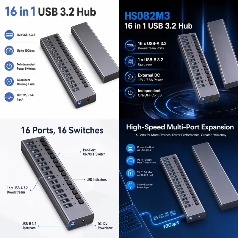AP01 สำหรับฮับ USB 3.2 Gen2 แบ - Usb Hub บทวิจารณ์และราคา